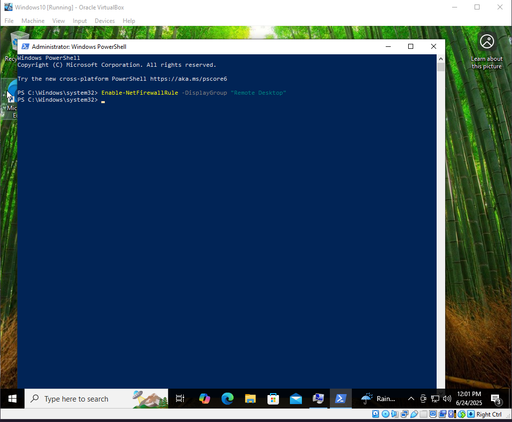 RDP Firewall Rule